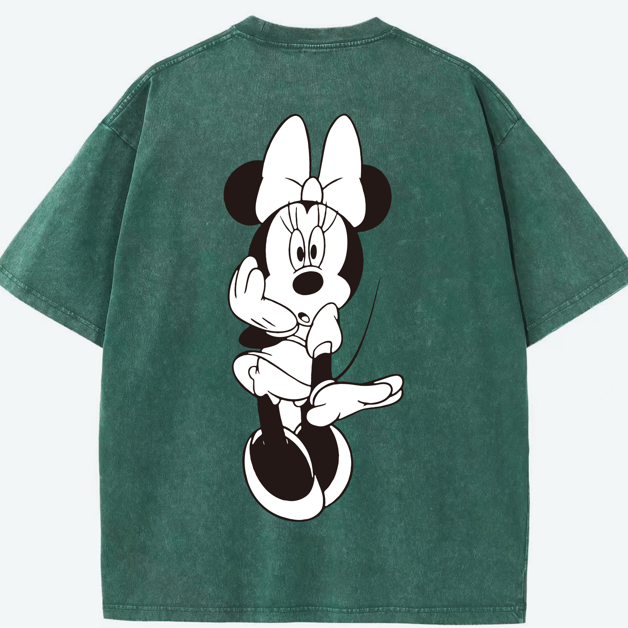 （画像用） ミッキーマウス Mickey Mouse 綿100% ヴィンテージ風 半袖Tシャツ（背面プリント）